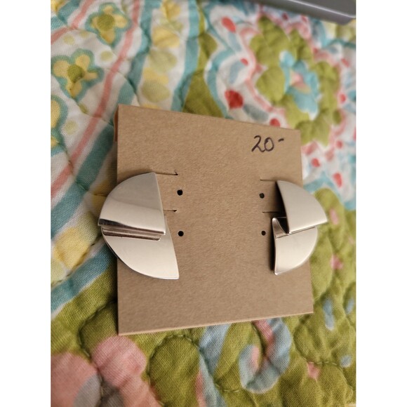 Monet silver tone pierce earrings - Picture 8 of 8